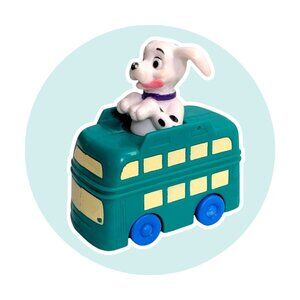 101 Dalmatians Vintage 1996 Disney Action Figure: Puppy in Double Decker Bus